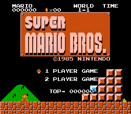Super Mario Bros Next Title Screen